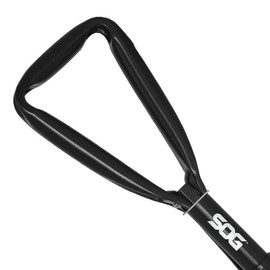SOG Entrenching Tool- 18.25 Inch Folding Survival Shovel with Wood Saw Edge and Tactical Shovel Carry Case- Black (F08-N)