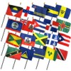 Set of 20 Caribbean Countries 4"x6" Desk Table Stick Flag