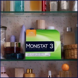 Monistat 3 Day Yeast Infection Treatment for Women, 3 Miconazole Pre-Filled Cream Applicators, 1 Pack