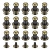 uxcell 15Sets Brass Ball Head Stud Rivets, 5mm Dia. Screw