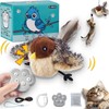 Cat Toys Flapping Bird (No Flying),Rechargeable Flapping Wings Bird Remote