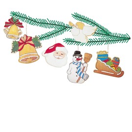 Pebaro 335S Laubsägevorlage Baumschmuck III, 3mm Sperrholz DIN A 4, Motiv vorgedruckt, aussägen mit Laubsägebogen, basteln, anmalen, fertig, Laubsägen, Basteln mit Holz, Geschenkidee, Weihnachtsdeko