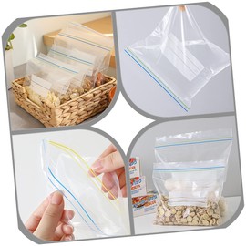 GLEAVI 120pcs Reusable Food Sealing Bags Leak Fresh-Keeping Pouches for Fridge Storage Food Grade Pe Material for Vegetables and Fruits Design for Home Use