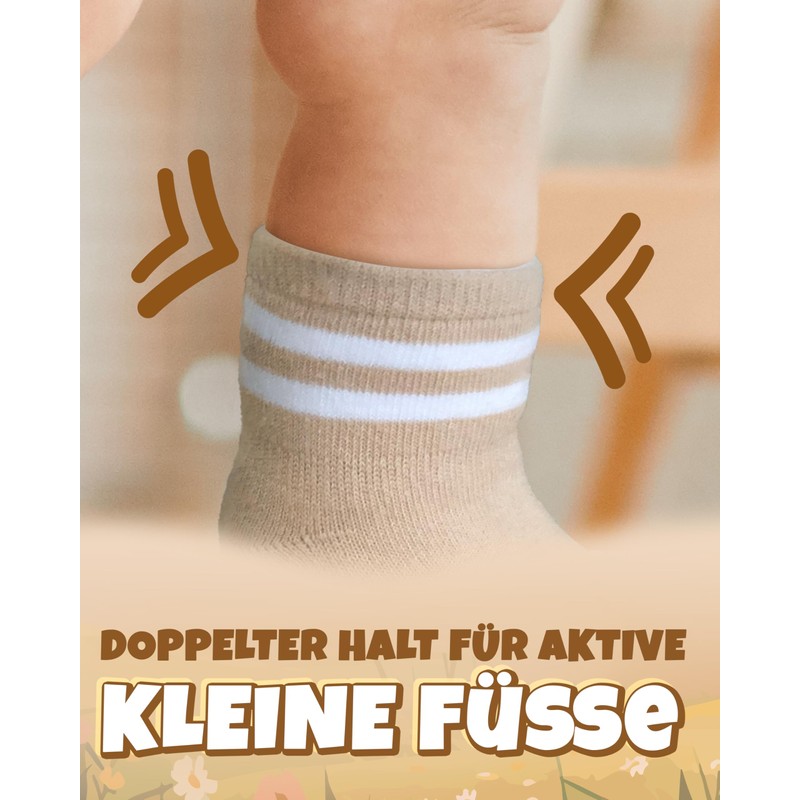Kleinbär Variation Socks Striped Design, Basic colours