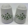 Salt & Pepper Shaker Set Tapered - White Porcelain w/St