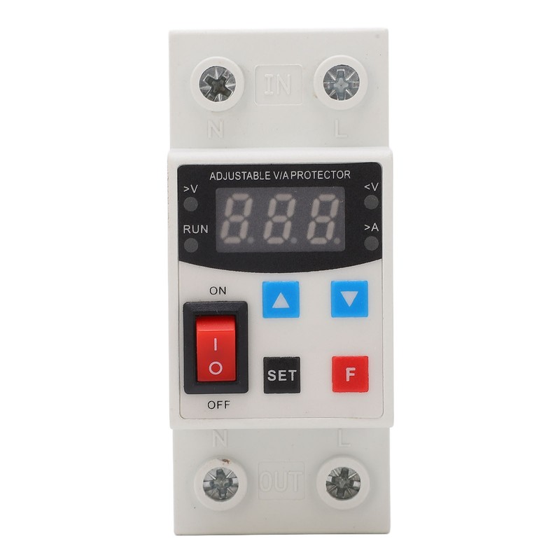 Over Under Voltage Protective Device Adjustable Auto Reset Protector 240V‑300V