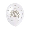 Unique 56120 Baby Shower Latex Balloons | 12" | Gold