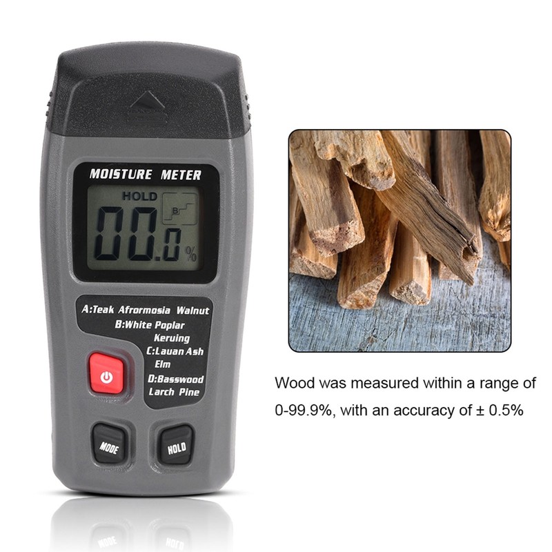 Digital LCD Handhold Wood Moisture Meter Damp Detector Hygrometer Tester