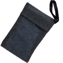HINZIC - Bolsa de jabón exfoliante para barra de jabón, protector de jabón de barra de malla, bolsa de bolsillo espumante para esponja gris exfoliante para ducha y baño, mujeres y hombres