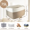 75L Large Cotton Rope Basket 22" x 17" x 12",Large