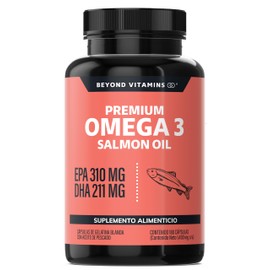 Beyond Vitamins | Omega 3 Salmon Oil | Aceite de Pescado Ultra Concentrado en Ácido Eicosapentaenoico (EPA) y Ácido Docosahexaenoico (DHA)| Aceite Nor