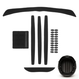MUSISALY 7 pezzi Cuscinetti Schiuma per Casco Da Ciclismo Liner Rimovibile per Caschi Da Ciclismo E Strada E Confortevole Accessorio Nero