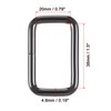 sourcing map Metal Rectangle Ring Buckles 38x20mm for Bags Belts