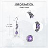 Purple Moon Earrings for Women Sterling Silver Celtic Purple Moon