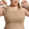 VFUS High Impact Sports Bras for Women Adjustable Zip Front