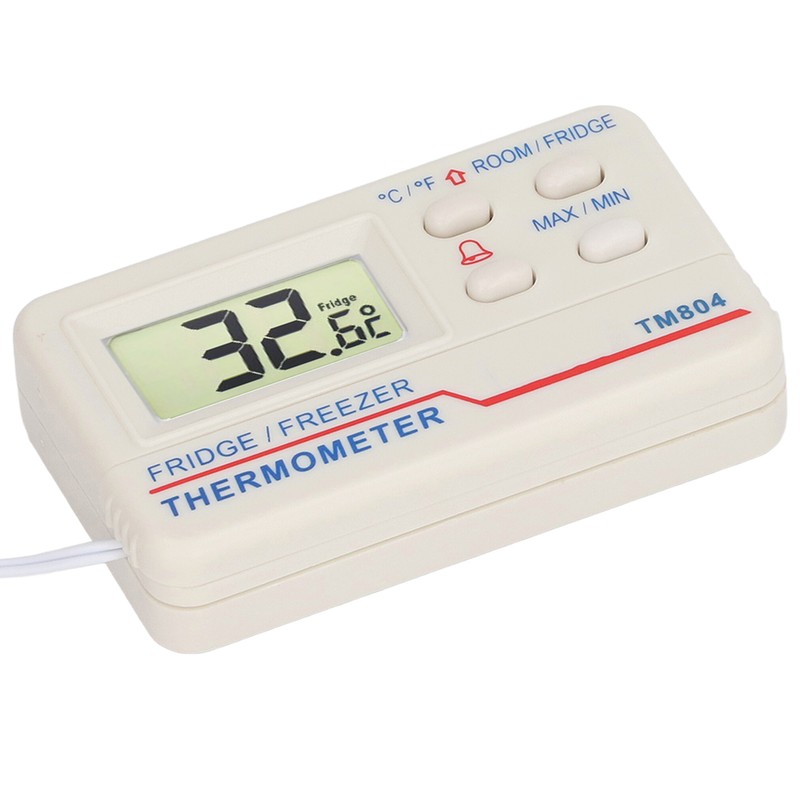 Refrigerator Thermometer Digital Fridge Freezer Temperature Meter Magnetic Back with