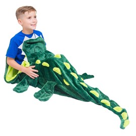 Cozy Crocodile Animal Tail Blanket for Kids Soft and Comfortable Kids Sleeping Bag Sleep Sacks Blankets for Movie Night, Sleepovers, Camping and More - Fits Boys and Girls Ages 3-13 Years