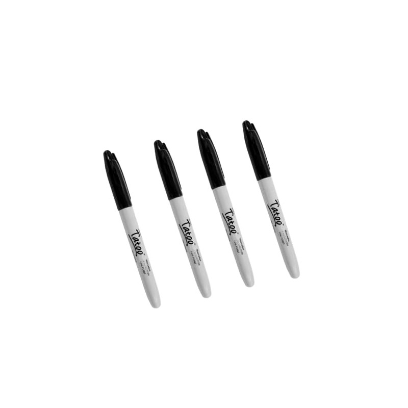 Baco | Marcador Permanente Tatoo Punto Fino Negro - Caja