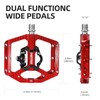 MZYRH MTB Mountain Bike Pedals 3 Bearing Flat Platform Compatible