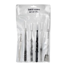 SE 6-Piece Diamond Tweezers Set - TW2-407