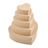 WANDIC Paper Mash Box, Set of 5, Heart Shape Mini