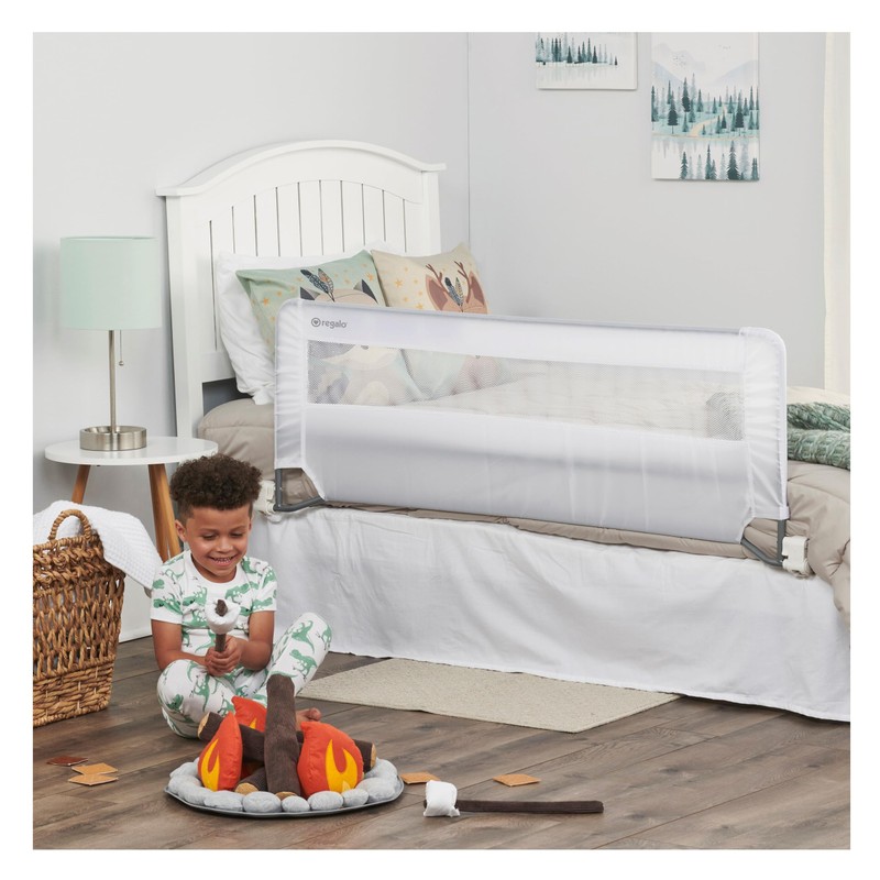 Regalo Swing Down 54-Inch Extra Long Bed Rail Guard, with