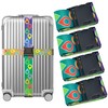 Generic Luggage Strap Suitcase Belt Travel Bag Accessories (Lively Locations-4pack)