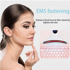 WYFCR Face Neck Massager, Colourful Light Matching, 4-in-1, Electric Face Massager, Anti-Wrinkle Face Device, 4 Modes for Skin Tightening, Anti-Wrinkle Device (Gradient Colour)