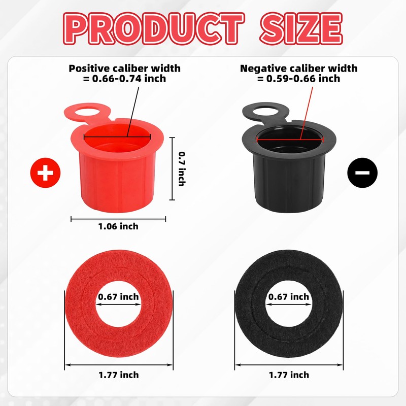 Battery Terminal Covers 6PCS Car Battery Top Post Cap with