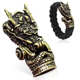 GeryVtee Dragon Head Paracord Buckles，Brass Paracord Bracelet Buckles Antique Bronze Paracord Bracelet Clasps Shackle Lock EDC DIY Accessories for Paracord Bracelet Making