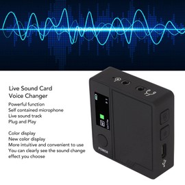 Portable Live Sound Card Voice Changer - 11 kinds of sound effects, color screen display, optimized sound, powerful compatibility, wide range of applications, such as karaoke, game streaming
