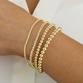 choice of all Gold Bracelets for Women Trendy Beaded Bracelet Non Tarnish Stack Cross Pearl Beaded Stretch Bracelets Jewelry Gifts for Women, Adjustable, Alloy, no gemstone