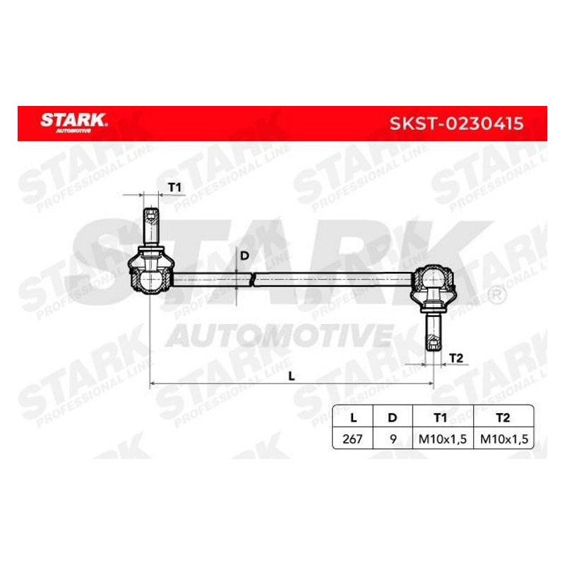 STARK SKST-0230415 Rod/Strut, Stabiliser Bar Brace, Stabiliser Strut