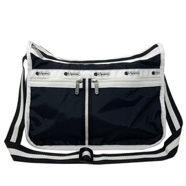 LeSportsac 7507 Women's Shoulder Bag, Crossbody Bag, Deluxe EVERYDAY BAG, SPECTATOR BLACK