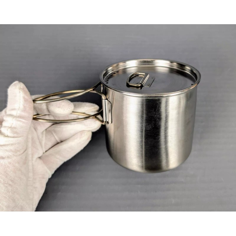 GSI Outdoors Cooking Pot Glacier Stainless Steel w/Retractable Handle &
