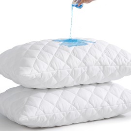 MH Traders Quilted Waterproof Pillow Protectors Pack of 2, Pillowcase are Ultra Soft & Breathable.Hypoallergenic White Bed Pillows Cover.