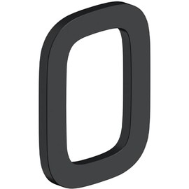 DELTANA 4" HIGHT NUMBER , E SERIES WITH RISERS, STAINLESS STEEL (Paint Black, 0)