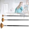 Painting Brush Nylon Hair Birch Handle Fan shape Gouache Watercolor