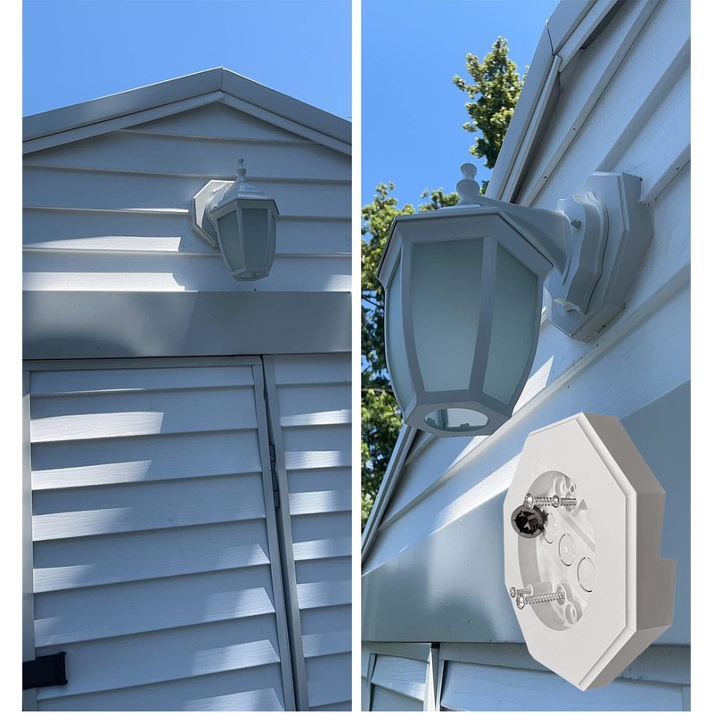 iMBAPrice IMBA-8141 White Vertical Siding Lamp Mounting Kit with Built-in