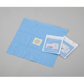 As One Navis RBD66H6TN Blue Drape (with Hole and Tape), Diameter 63 Circle Hole Center, (10 Pack), Height x 0-119-24