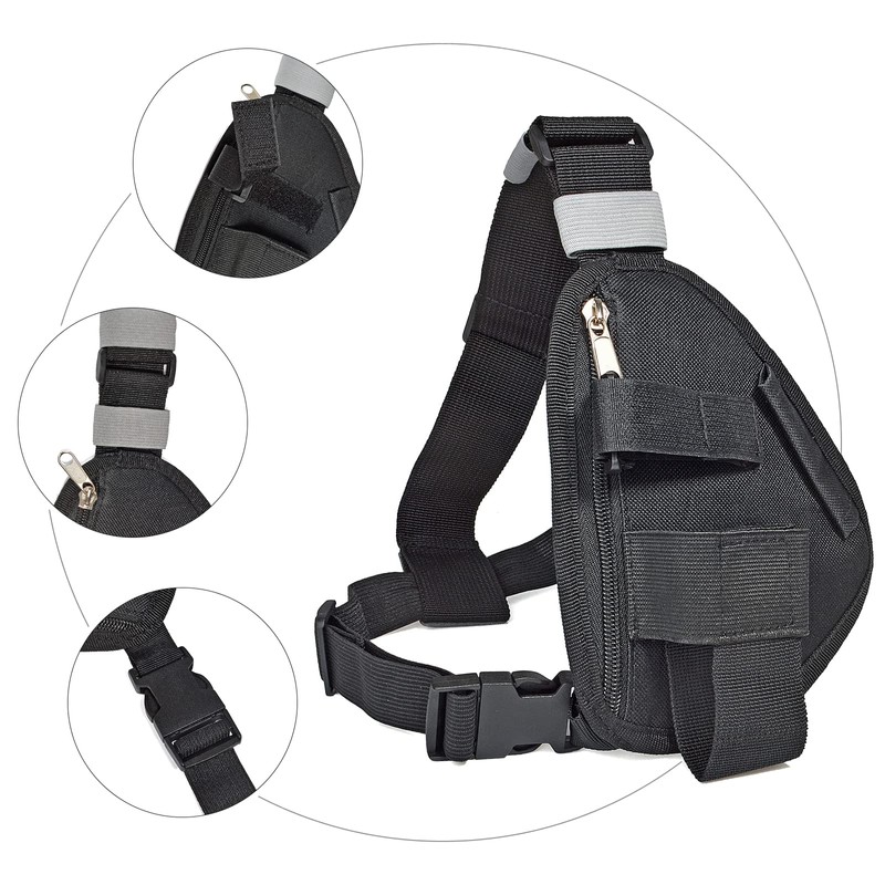 YNIBST Walkie Talkie Multipurpose Triangle Chest Bag Portable Vest Mini