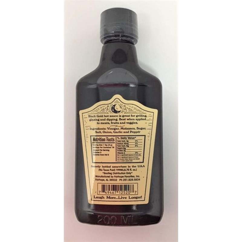 Fairhope Favorites Moonshine Hot Sauce - Black Gold - 6.75