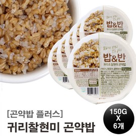 곤약 밥플러스 귀리/찰현미곤약밥150gx6개(사은품증정) Konjac Rice Plus Oats/Sticky Brown Rice Konjac Rice 150g x 6 packs (Gift Included)