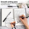 Writing Pens Black Pens, 16 Pack 0.5mm Black Rollerball Pens,