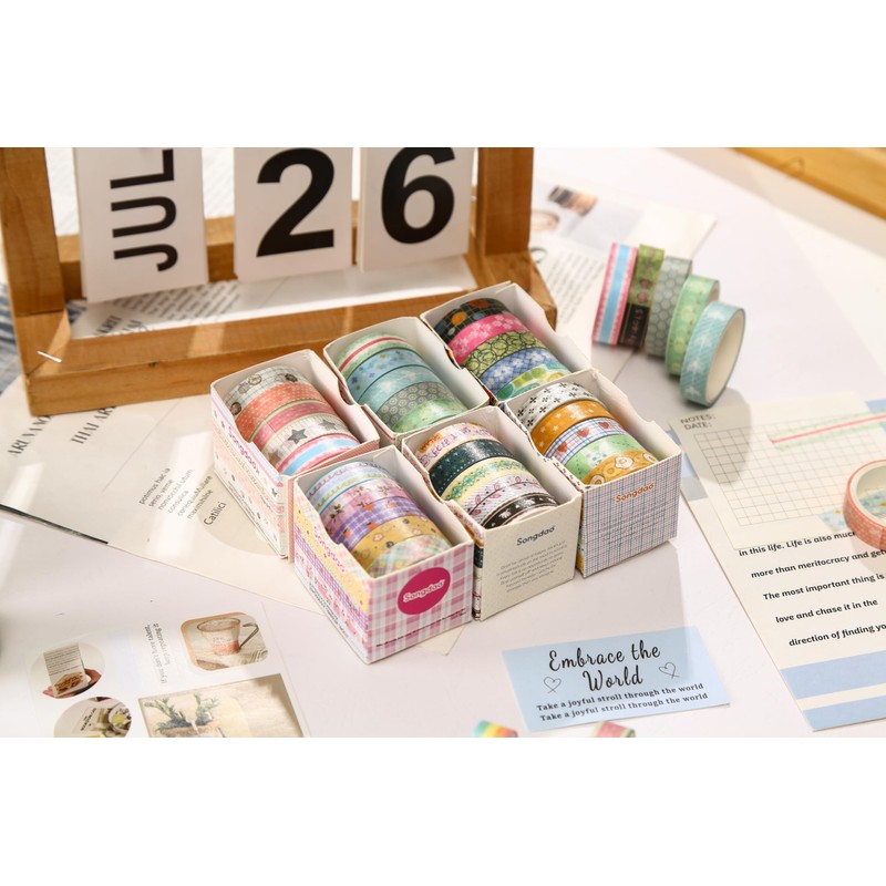 Songdao Washi Tape Thin Width 60 Rolls Set | Various