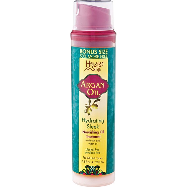 Hawaiian Silky Argan Oil Healing Conditioner Treatment, 6.8 fl oz - with Fatty Acids, Protein & Vitamin E - for Men&Woman HA06