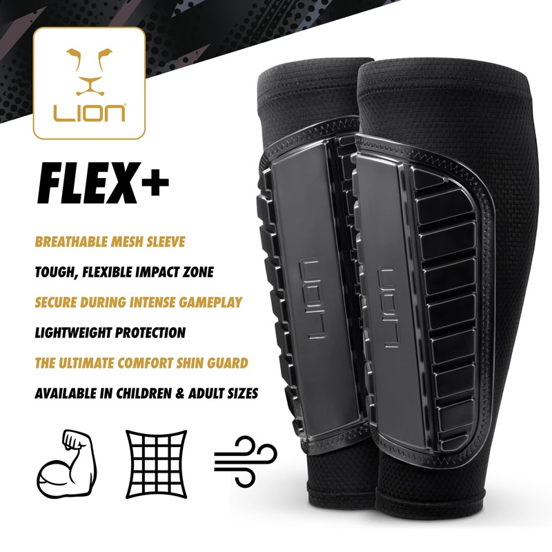 Football Sleeve Style Shin Pads/Guards - Flexible Comfort & Protection