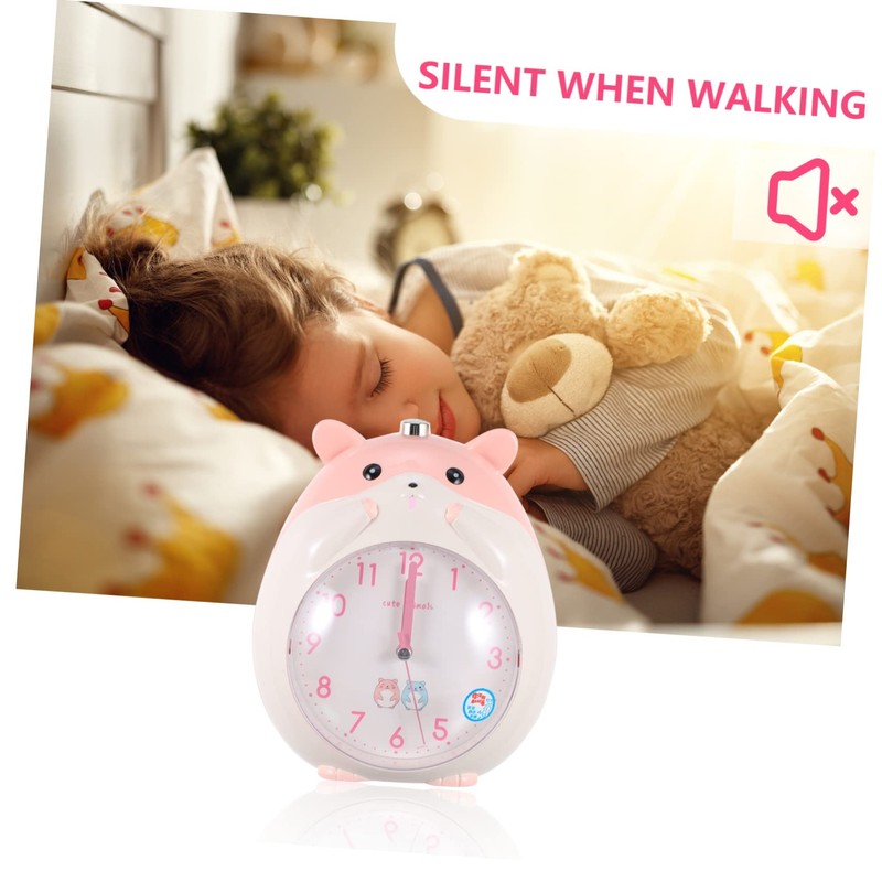 ABOOFAN Cartoon Hamster Alarm Clock Light Digital Clock for Boys