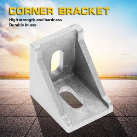 Akozon L Shape Right Angle Corner Bracket, 25pcs 4040 Aluminum Corner Mounting Bracket 90° Corner Bracket Brace Fastener