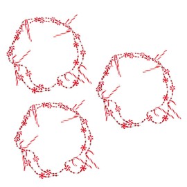 Operitacx 3pcs String Christmas Ornaments Xmas Tree Bead Garland Home Adornment Christmas Garland Decoration Garland Ornament Christmas Bead Garland Home Decoration Red